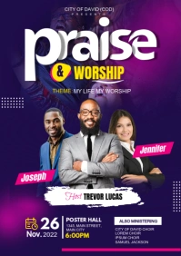 praise and worship A5 template