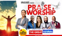 PRAISE AND WORSHIP Etiqueta template