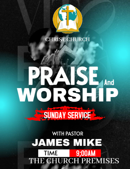 PRAISE AND WORSHIP Flyer (US Letter) template