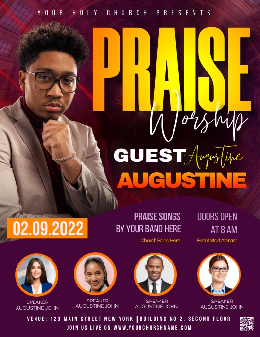 Praise and Worship Template PosterMyWall