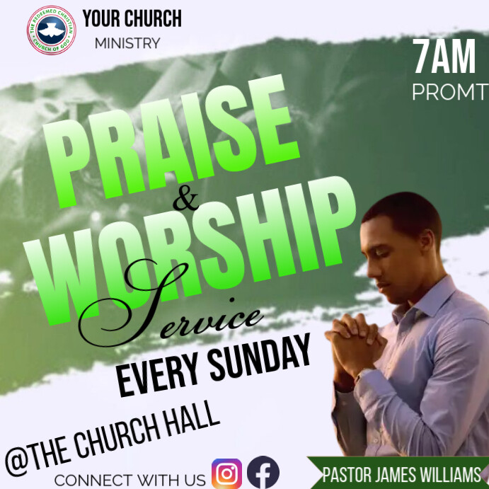 PRAISE AND WORSHIP Template | PosterMyWall