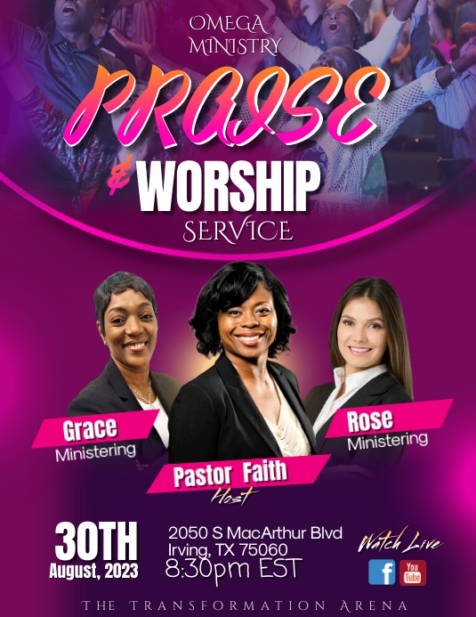 Plantilla de PRAISE AND WORSHIP | PosterMyWall