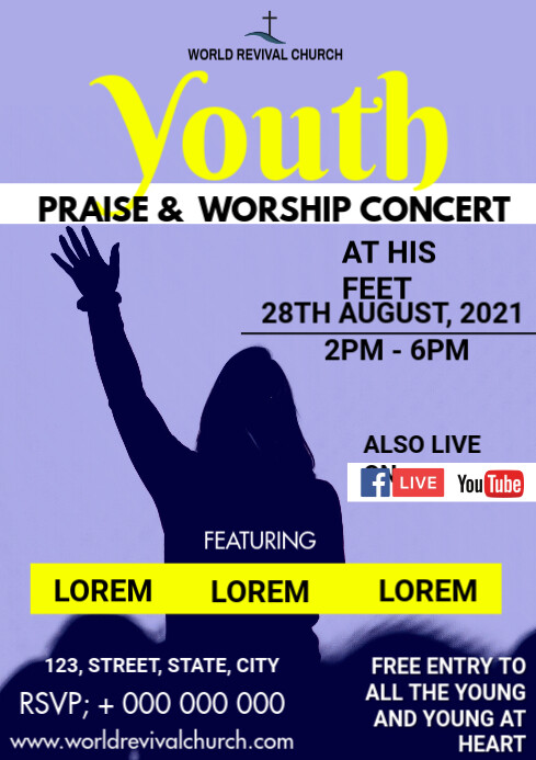 Praise and worship event Template | PosterMyWall
