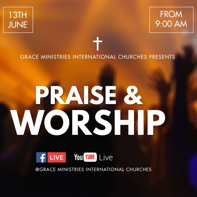 Praise Events Copy of PRAISE AND WORSHIP EVENT | PosterMyWall
