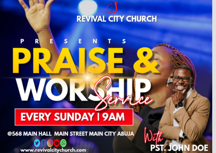 Copy of Praise and Worship Event Postcard | PosterMyWall