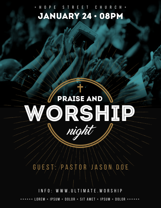 Copy of PRAISE AND WORSHIP FLYER PosterMyWall