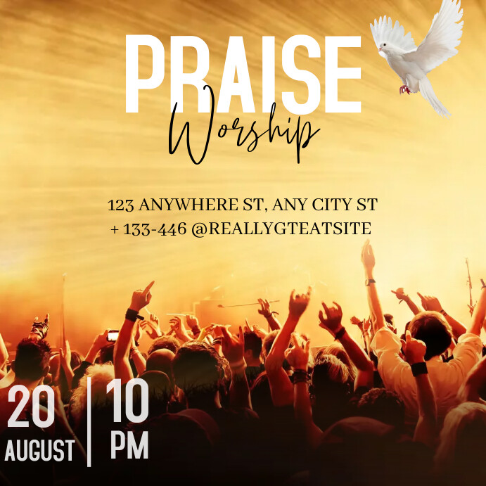 PRAISE AND WORSHIP FLYER TEMPLATE | PosterMyWall