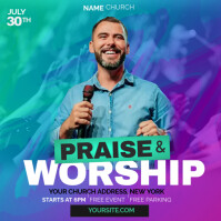 Praise And Worship Instagram Post template
