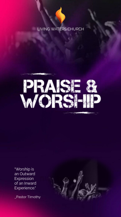 Praise and worship poster Instagram Story template