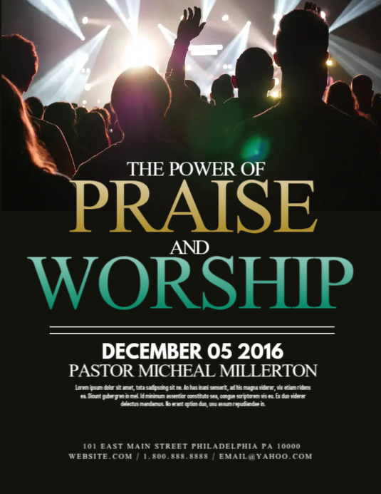 Praise and worship Template PosterMyWall