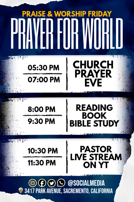 White Prayer Event Posters Template | PosterMyWall