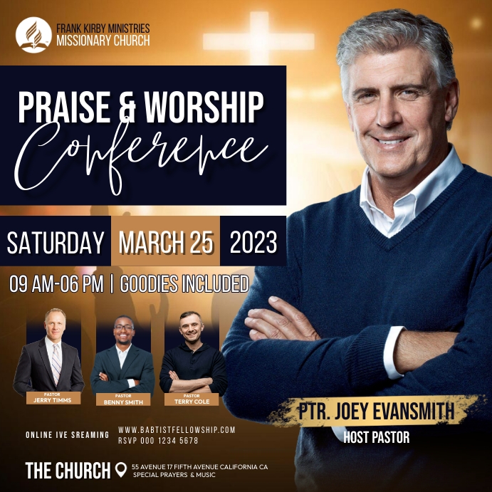 Praise And Worship Conference Template | PosterMyWall