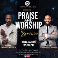 Praise and worship service (1) Template | PosterMyWall