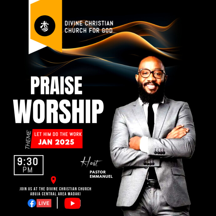 Plantilla de praise and worship template | PosterMyWall