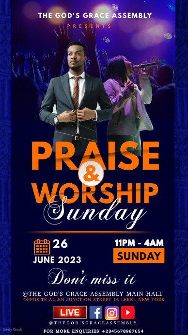 praise and Worship Template | PosterMyWall