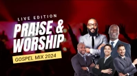 Praise and worship youtube thumbnail template YouTube-Miniaturansicht