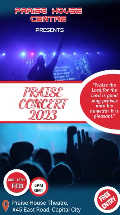 Praise Concert ad (3) Video TikTok template
