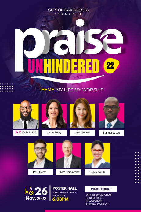 Praise concert Template | PosterMyWall