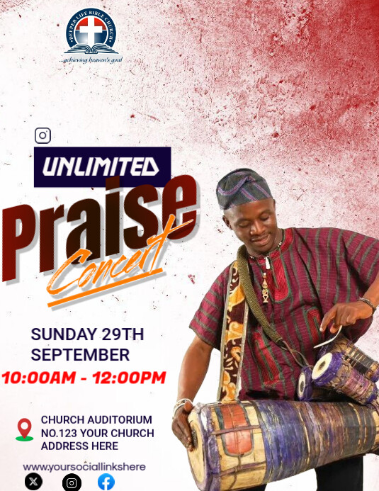 PRAISE CONCERT Pamflet (VSA Brief) template
