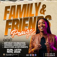 Brown Praise Fest Celebration Message Instagram Template