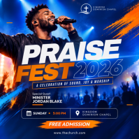 Lila Praise Fest Instagram-opslag Template