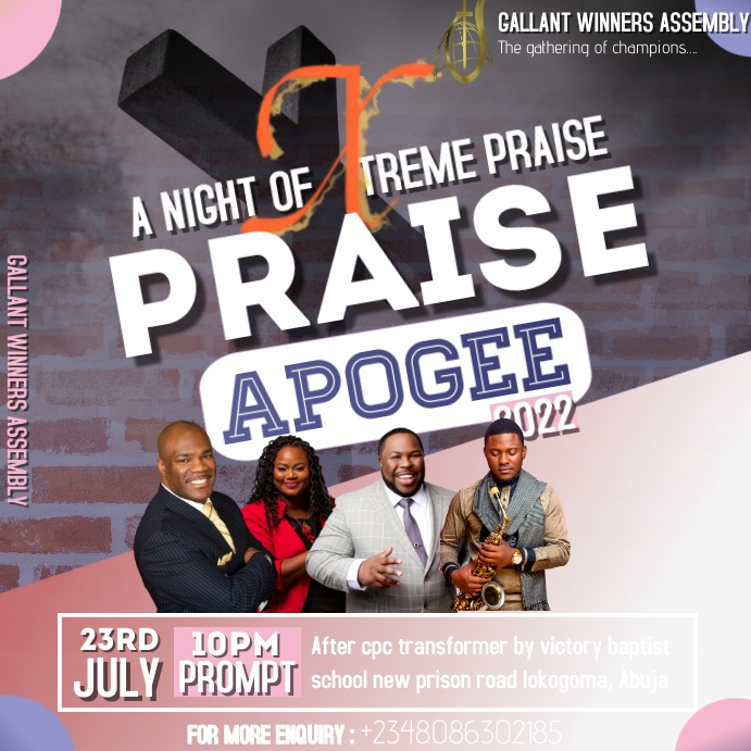 PRAISE FLYER TEMPLATE edited | PosterMyWall