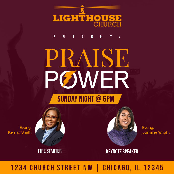 Praise Power Template | PosterMyWall