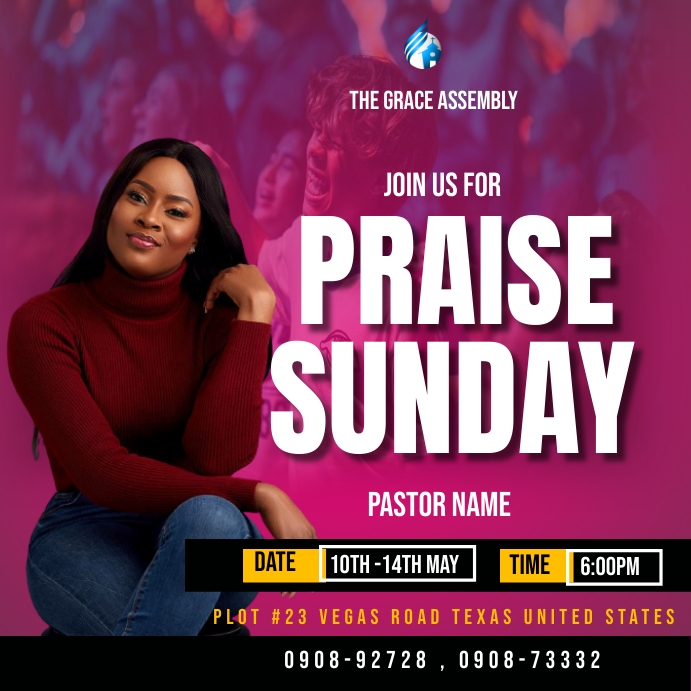 Praise Sunday Template PosterMyWall