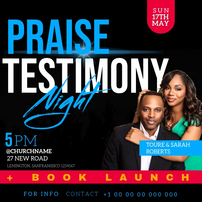 Copy of Praise Testimony church event flyer template | PosterMyWall