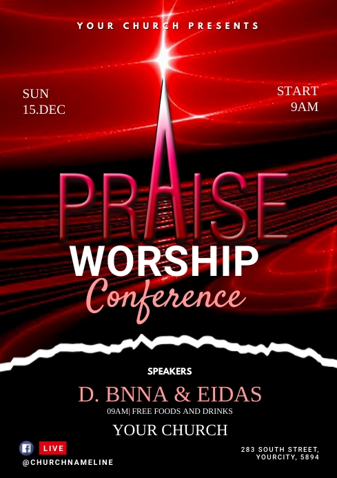 Praise Worship template | PosterMyWall