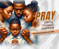 Pray Retângulo grande template