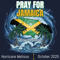 Pray for Jamaica – Hurricane Melissa, October 2025 Instagram Post template