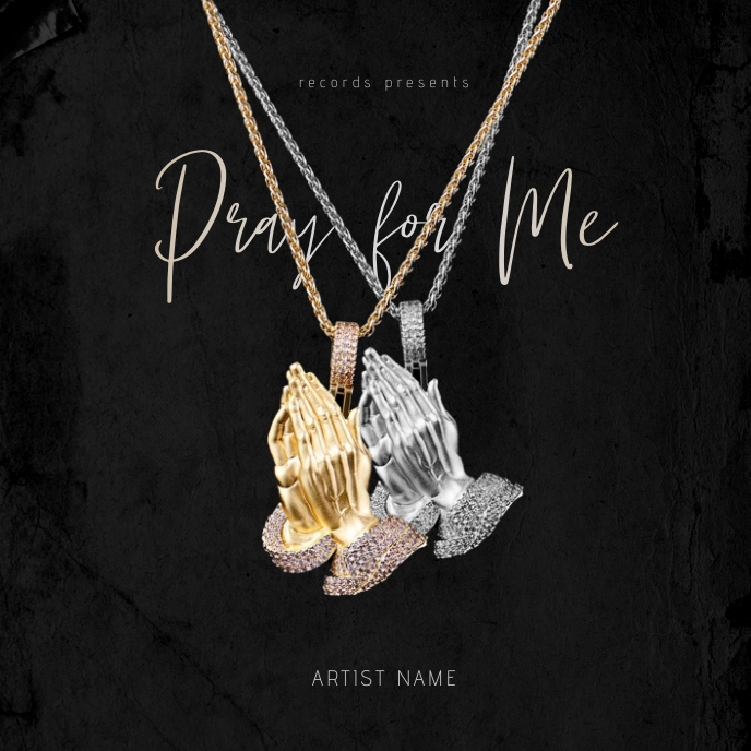 Pray for me - Music Album Cover Template