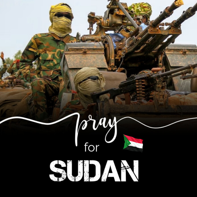 Pray for Sudan Instagram Post template
