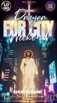 Pray Prayer For City Church Template Instagram-Story