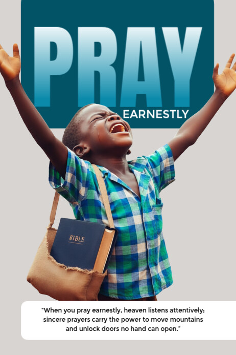 Pray until something happens Poster template