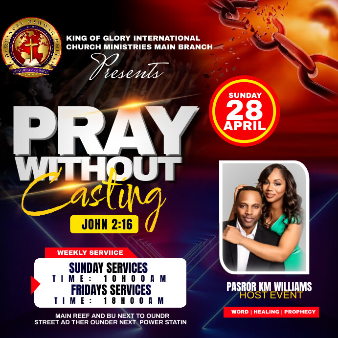 pray without casting Instagram Post template