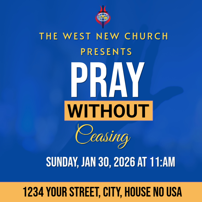 Pray without ceasing church flyer design Template | PosterMyWall