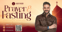 Orange Prayer and Fasting Event Facebook Shared Image Template