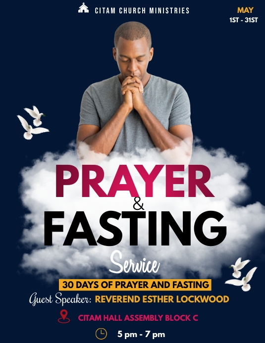Prayer & Fasting Template PosterMyWall