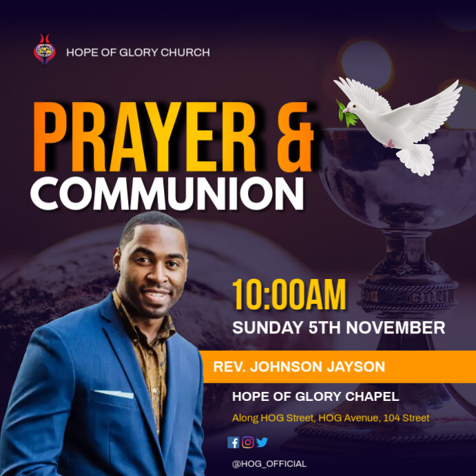 Prayer and communion Template | PosterMyWall