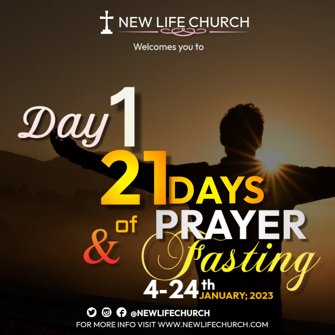 Prayer and fasting (2) Template | PosterMyWall