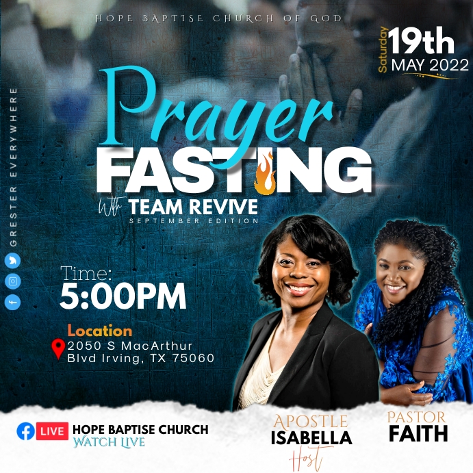 prayer and fasting 12 Template | PosterMyWall