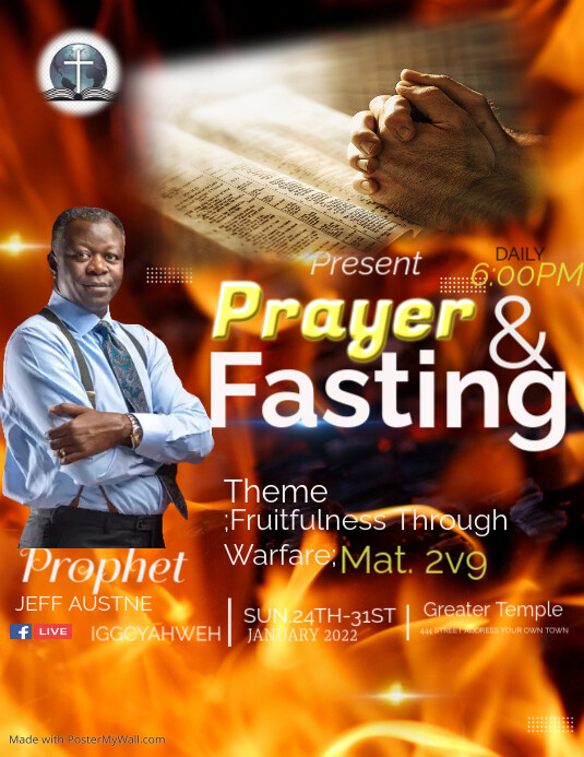 Prayer and fasting 2022(2) Template PosterMyWall