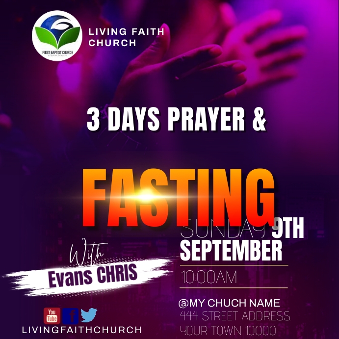 Fasting Design Prayer and fasting Template | PosterMyWall