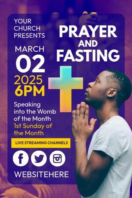 Copy of Prayer and Fasting | PosterMyWall