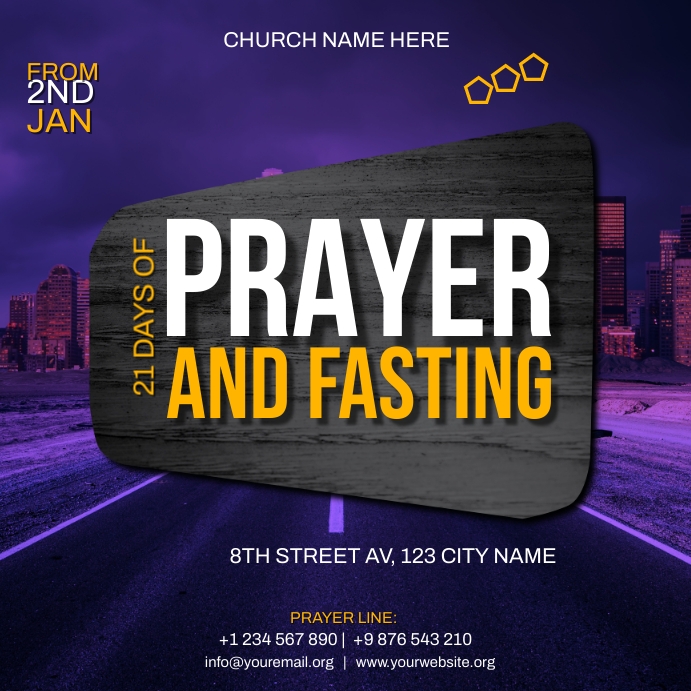 Fasting Design prayer and fasting Template | PosterMyWall