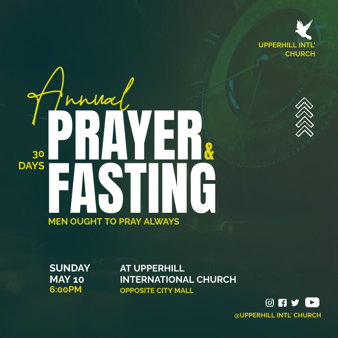 Fasting Design PRAYER AND FASTING Template | PosterMyWall