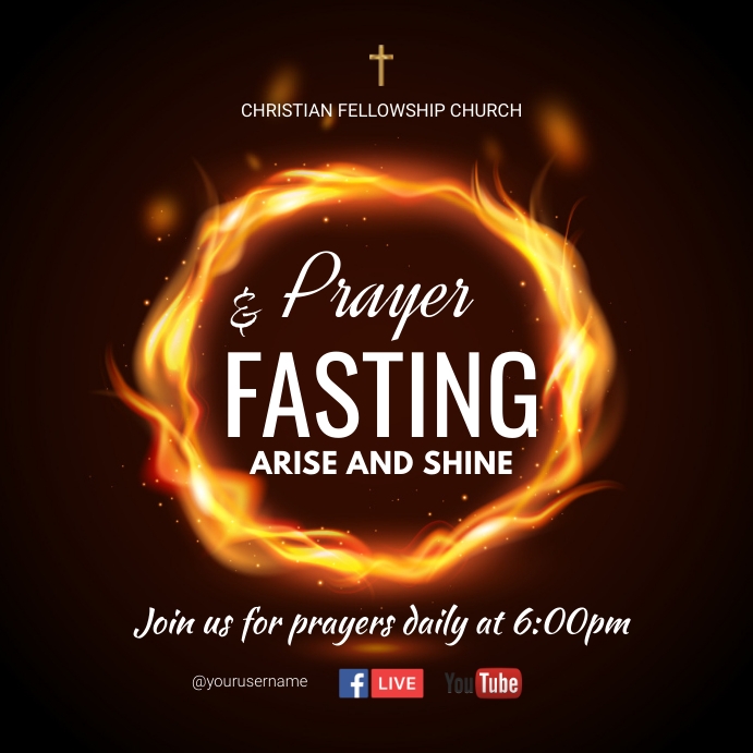 Fasting Design PRAYER AND FASTING Template | PosterMyWall