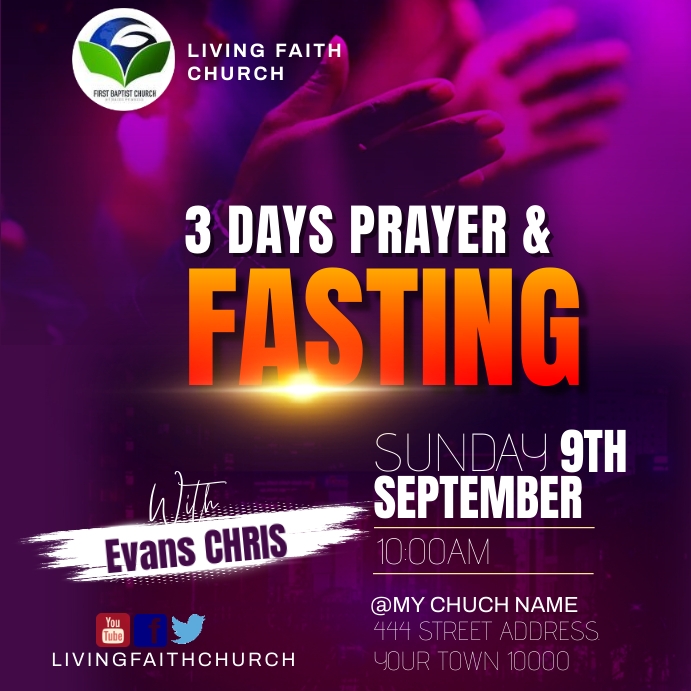 Copy of Prayer and fasting | PosterMyWall